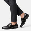 FJØRNA men's leather slip-on business loafers, stylish and polished men's shoes with sleek design and premium leather finish.