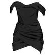 White Princess Mood mini dress by FJØRNA featuring a stylish Y2K streetwear design, perfect for casual and trendy looks.