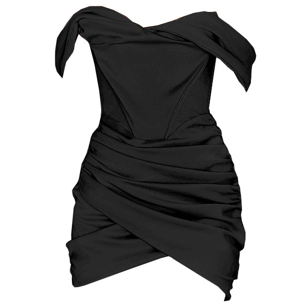 White Princess Mood mini dress by FJØRNA featuring a stylish Y2K streetwear design, perfect for casual and trendy looks.