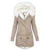 Helena | Women's Waterproof Long Winter Jacket with Fur-Trimmed Hood