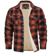 Men’s Checked Jacket - Button-Up - Warm Casual Outerwear