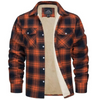 Men’s Checked Jacket - Button-Up - Warm Casual Outerwear