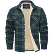 Men’s Checked Jacket - Button-Up - Warm Casual Outerwear