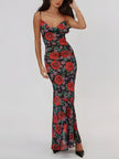 Red Rose Women's Maxi Dress - Summer & Special Occasions