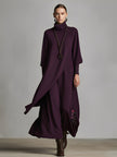 Red Cotton Turtleneck Maxi Dress | Evening Dress