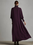 Red Cotton Turtleneck Maxi Dress | Evening Dress
