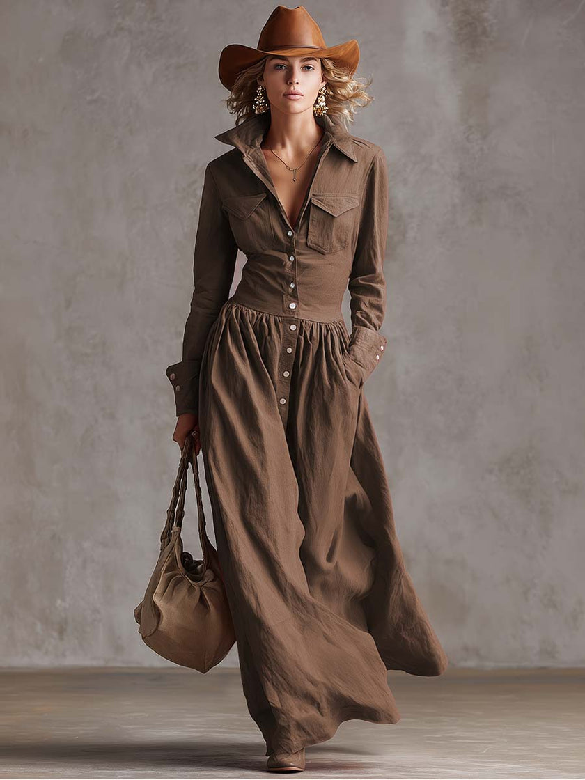 Red Linen Maxi Dress | Casual Dress