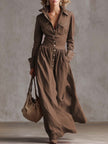 Red Linen Maxi Dress | Casual Dress