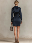 Red Satin Mini Dress | Evening Dress