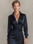 Red Satin Mini Dress | Evening Dress