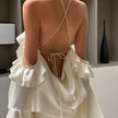 Rose Ruffled Women's Mini Dress - Party & Day Style