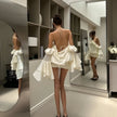 Rose Ruffled Women's Mini Dress - Party & Day Style