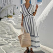 FJØRNA Carter Summer Elegant Dress, casual wedding dress in lightweight fabric with a flowy silhouette and delicate design.