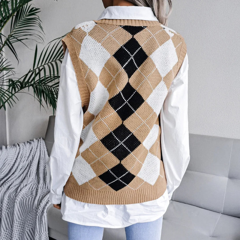 Sophia – Sweater Vest Women - Stylish & Cozy | Knitted Vest 2