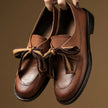 Handcrafted women's leather loafers by FJØRNA with cushioned insoles, stylish slip-on shoes perfect for everyday wear.