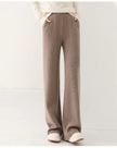 FJØRNA women's merino wool wide-leg joggers, cozy and stylish pants with a relaxed fit, perfect for casual wear.
