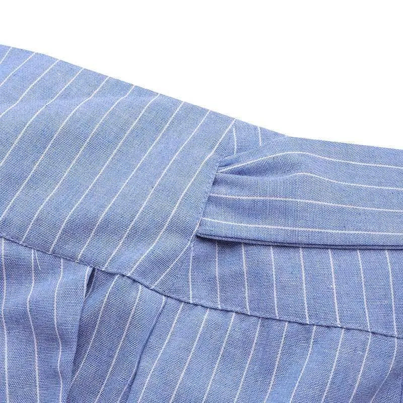 FJØRNA women's high waist cotton wide leg trousers, stylish and comfortable pants with a relaxed fit.