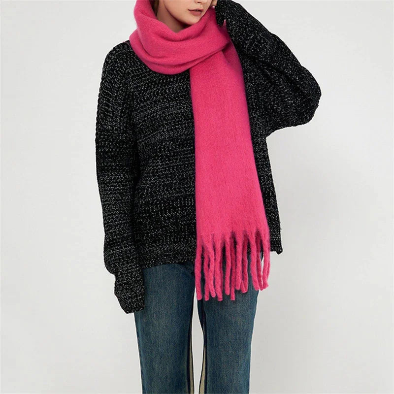 Luxury Winter Scarf Solid Color