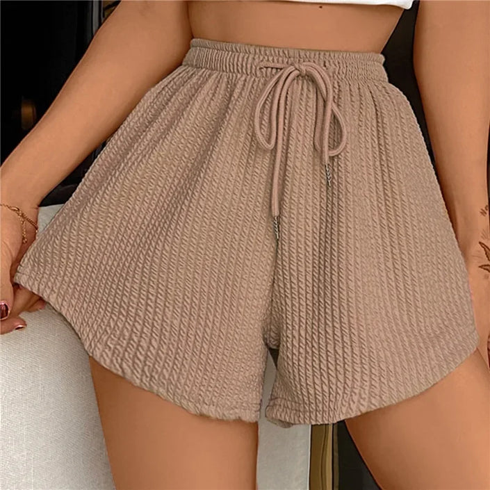 Mistila - Women's Casual Shorts with Drawstring