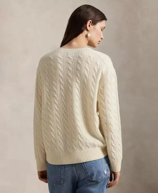 Cashmere Cable Knit Sweater - 1