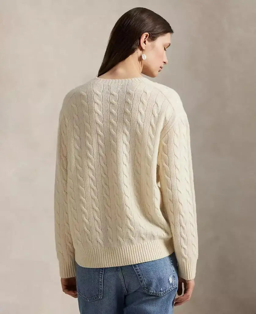 Cashmere Cable Knit Sweater - 1