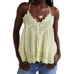 FJØRNA women's lace cami top with trim, featuring delicate lace details and a fitted design, perfect for stylish everyday wear.