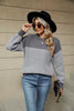 Striped Knit Sweater Soft Acrylic