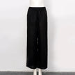 FJØRNA women's cotton linen wide-leg trousers with drawstring, pull-on style, relaxed fit, perfect for casual or summer wear.