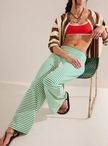 FJØRNA knit wide-leg trousers for women, part of co-ord set, featuring soft fabric and relaxed fit, shown on a white background.