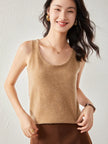 FJØRNA women's cashmere top, soft and cozy knit in a neutral color, designed for elegant casual wear