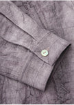 FJØRNA linen women's pleated shirt, lightweight tops with a relaxed fit and elegant design, shown in a neutral color.