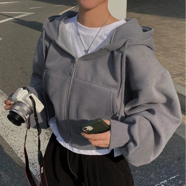 Ava – Women’s Hoodie + Stylish/Casual | Cropped Sweatshirt 1