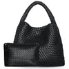 Ingrid | Handwoven Faux Leather Tote Bag with Clutch – Chic & Spacious