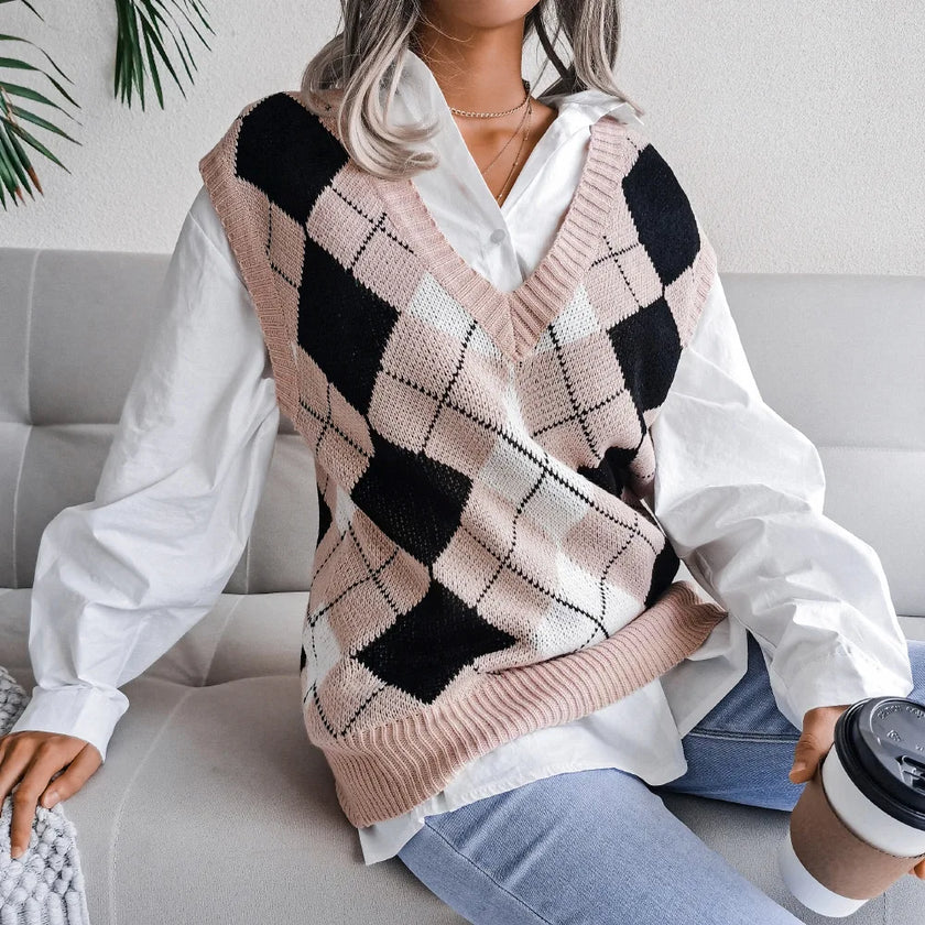 Sophia – Sweater Vest Women - Stylish & Cozy | Knitted Vest 3