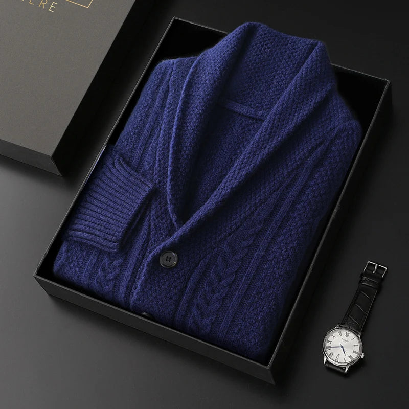Alex – Men's Cardigan Knitted Stylish Casual | Merino Wool Sweater 8