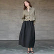 Linen Shirt Women Pleated Long Sleeve