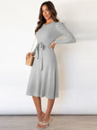 Elegant Knitted Jumper Dress Black - 3
