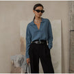 Knit Polo Top Women Collar
