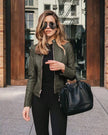 Ava – Leather Jacket Women’s - Stylish/Trendy | Bomber Jacket 9