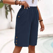 Lightweight summer shorts for women by FJØRNA, relaxed fit, breathable flowy fabric, ideal for warm weather.