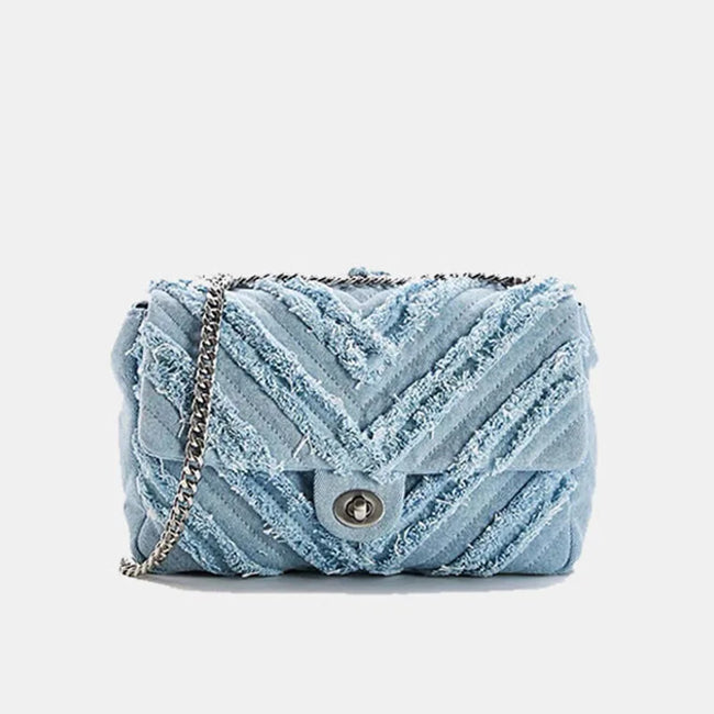 Light Blue Denim Shoulder Bag