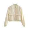 Ava – Bomber Jacket Women - Stylish Vintage | Short Coat 15