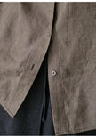 Women’s linen blend shirt by FJØRNA featuring a relaxed fit, long sleeves, and natural fabric texture.
