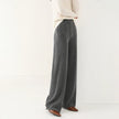 FJØRNA women's merino wool wide-leg joggers pants, soft and cozy knit fabric with relaxed fit, perfect for casual wear.