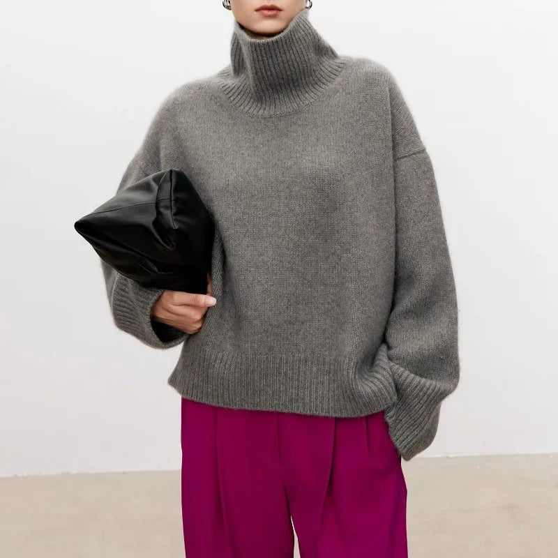 Clara – Cashmere Sweater Women - Cozy Turtleneck Style | Sweater 3