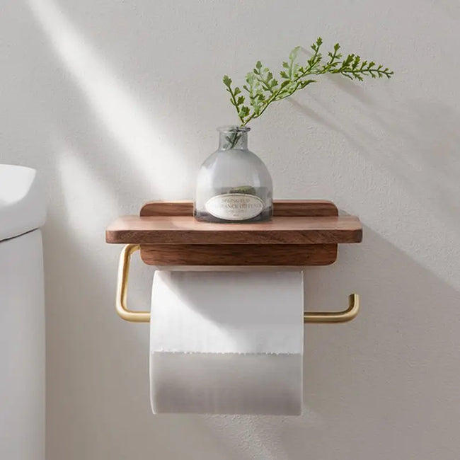 Hepibeth | Premium Toilet Paper Holder with Shelf