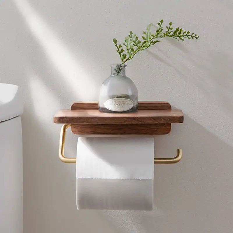 Hepibeth | Premium Toilet Paper Holder with Shelf