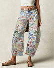 Women’s wide-leg denim jeans by FJØRNA, showcasing relaxed fit and classic blue denim fabric.