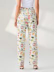 FJØRNA women's denim jeans, classic blue pants with five-pocket design, slim fit, and belt loops, casual everyday wear.