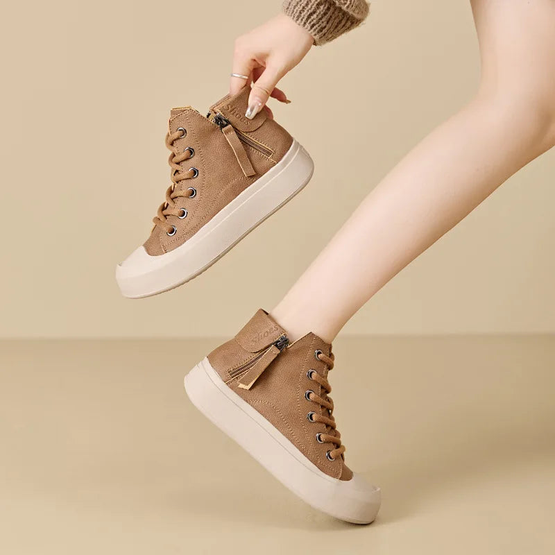 Mia – Women’s Retro High Top Sneakers | Casual Chic Style 5